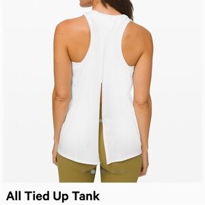 Lululemon Athletica White All Tied Up Tank Top